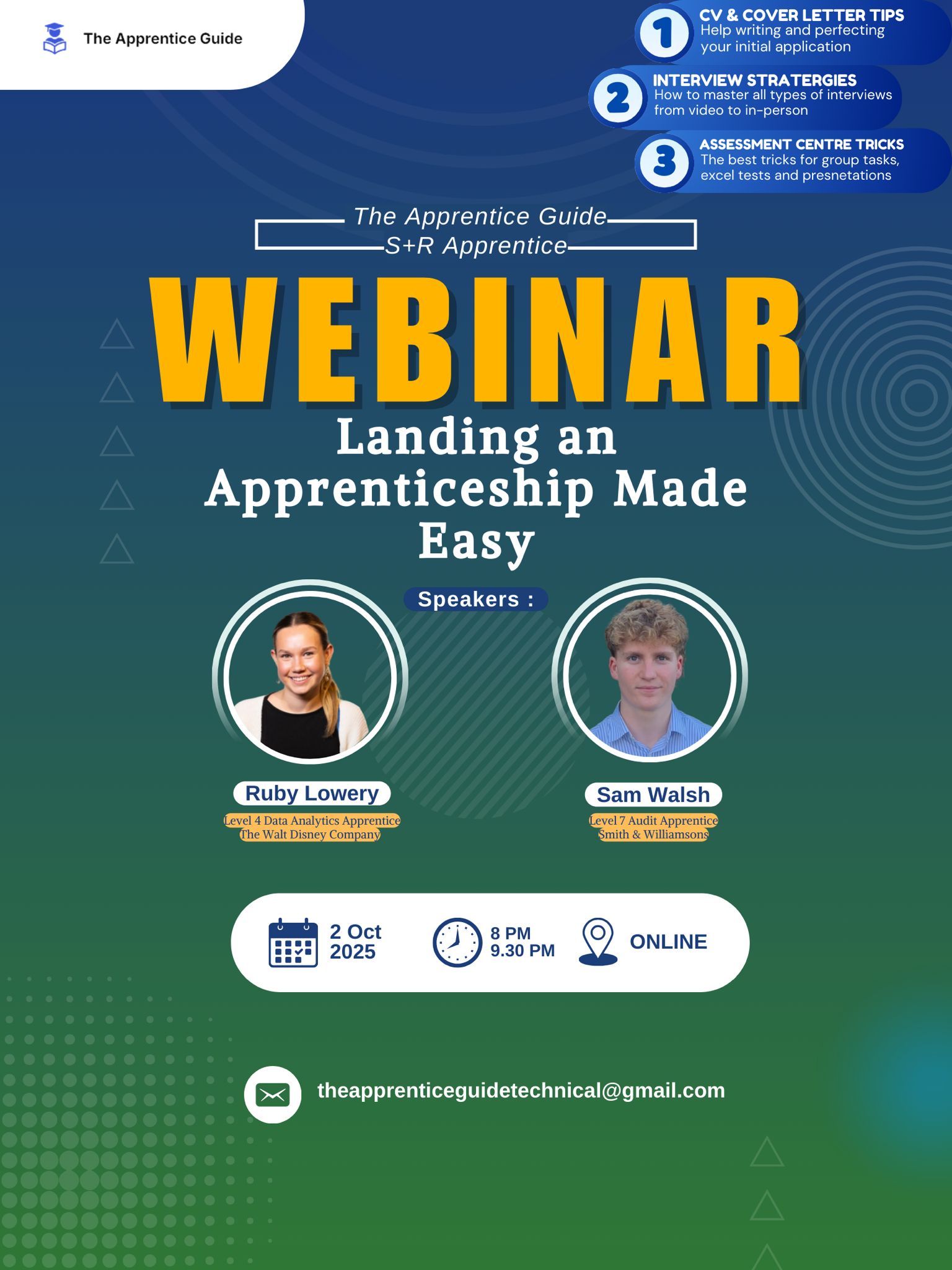 Free Webinar for Aspiring Apprentices – October 7th - Image 1
